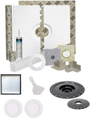 Laticrete HYDRO BAN 9243-4872-CDK Waterproofing Shower Kit 48 inch x 72 inch with 4 inch Grate, 2 inch Bonding Flange, Putty Knife, and Recessed Light