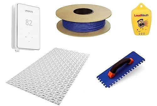 Laticrete Performance Floor Heating Kit, Includes Strata Heat WiFi Thermostat, Laticrete Strata Heat Mat, 120V Heat Cable, and Safe Installation Tools