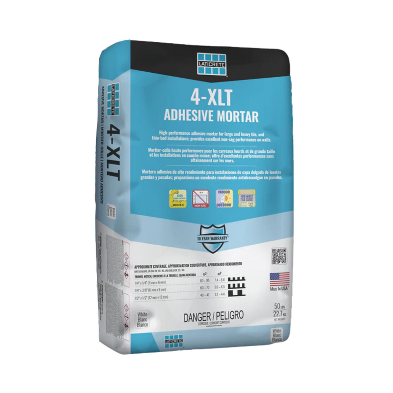 Laticrete 4-XLT Multi-use, Polymer Fortified Adhesive Mortar, for Extra Large Tile, Grey, 50 lbs