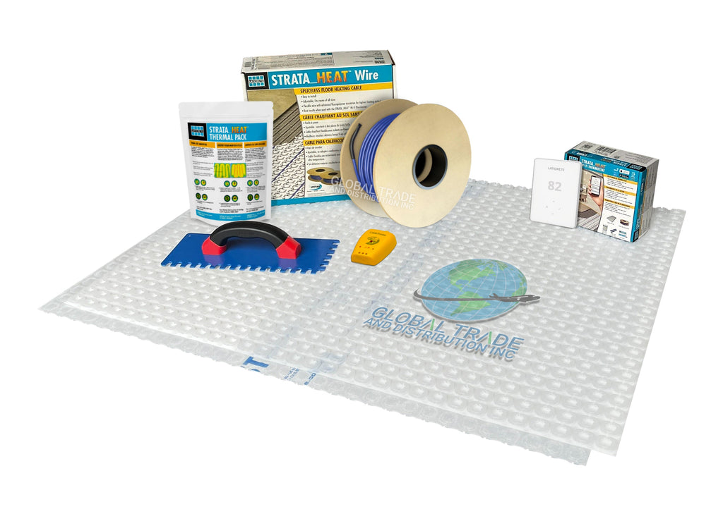 Laticrete Strata Heat Kit: WiFi Thermostat, Mat, Cable, Thermal