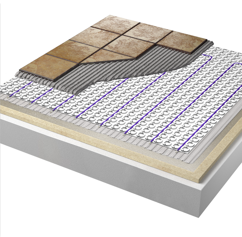 Laticrete 0179-0161-H Strata Heat Mat Floor Heating, Uncoupling Membrane Underlayment 161 Sq Ft Roll