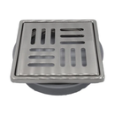 ARDEX TLT 4 Inch Stainless Steel Shower Drain Cover Kit with Adjustable Adapter and Connectite Assembly, Square Grate, Corrosion Resistant Tile Shower Drain System