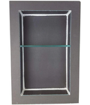 Prova TT8801NCH24 Prefabricated Durable Polystyrene Building Panel Waterproof Shower Niche, 24 Inch x 16 Inch, with Adjustable Safety Glass Shelf for Tiled Shower Surrounds, Bathrooms And Kitchen