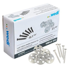 Wedi Coarse Thread 1-5/8" Screws and 1-1/4" Wedi Tabless Steel Washers, for Quick Installation of Shower Wall Panels, Foam Board Fasteners for Shower Waterproofing (100 Pieces Pack), US5000086