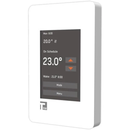 TRM-FH-Silver Programmable Touchscreen Thermostat, for Home, for Radiant Floor Heating System Applications 120V-240V Cables, with Floor Temperature Sensor for Indoor Underfloor Installation