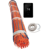 SunTouch TapeMat Electric Radiant Floor Heating Kit with SunStat ConnectPlus Touchscreen Programmable Thermostat and Open-Weave Orange Mesh, 120V