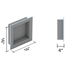 Wedi Prefabricated Durable Polystyrene Building Panel Waterproof Shower Niche, 16 Inch x 16 Inch, for Tiled Shower Surrounds, US3000005