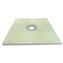 Profilitec Pre-Fabricated Shower Tray, Waterproof Curbless Shower Base with Pre-Sloped Surface, Lightweight XPS Foam Pan, 72 Inch x 72 Inch, Center Outlet (STC-TRAY183/183)