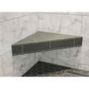 Wedi Suspended Corner Prefabricated, Ready to Tile, Pre-Sloped Seat L, Waterproof Extruded Polystyrene Shower Bench with Foam Core, 24" x 24", for Tiled Shower Surrounds, US3000002