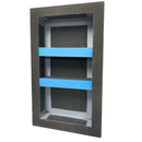 Wedi Prefabricated Durable Polystyrene Building Panel Waterproof Shower Niche, 16 Inch x 28 Inch, with 2 Adjustable Removable Shower Shelves, for Tiled Shower Surrounds, US3000248