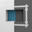 Wedi Prefabricated Durable Polystyrene Building Panel Waterproof Shower Niche, 16 Inch x 12 Inch, for Tiled Shower Surrounds, US3000004
