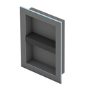 Wedi Prefabricated Durable Polystyrene Building Panel Waterproof Shower Niche, 16 Inch x 22 Inch, with Adjustable Removable Shower Shelf, for Tiled Shower Surrounds, US3000007