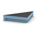 Wedi Suspended Corner Prefabricated, Ready to Tile, Pre-Sloped Seat M, Waterproof Extruded Polystyrene Shower Bench with Foam Core, 19" x 19", for Tiled Shower Surrounds, US3000001