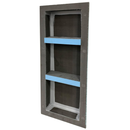 Wedi "Lean" Prefabricated Durable Polystyrene Building Panel Waterproof Shower Niche, 16 Inch x 42 Inch, with 2 Adjustable Removable Shower Shelves, for Tiled Shower Surrounds, US3000024