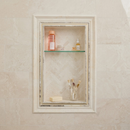 Prova TT8810GSS12 Niche Prefabricated Adjustable Glass Shelf,  7/16" x 3-3/8" x 12", Shower Accessory for Use in Showers, Bathrooms, and Kitchen Backsplashes