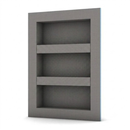 Wedi Prefabricated Durable Polystyrene Building Panel Waterproof Shower Niche, 16 Inch x 28 Inch, with 2 Adjustable Removable Shower Shelves, for Tiled Shower Surrounds, US3000248