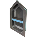 Wedi Prefabricated Durable Polystyrene Building Panel Waterproof Shower Niche, 16 Inch x 30 Inch, with Adjustable Removable Shower Shelf, for Tiled Shower Surrounds, US3000016