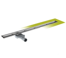 Profilitec Showertec Linear Drain Channel Body with Offset Outlet and Integrated Waterproofing Flange for Tile Showers, Floor-Level Wet Rooms and Modern Bathroom Systems