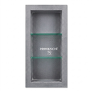 Prova TT8800NCH33 Prefabricated Durable Polystyrene Building Panel Waterproof Shower Niche, 33 Inch x 16 Inch, with 2 Adjustable Safety Glass Shelves for Tiled Shower Surrounds, Bathrooms And Kitchen