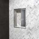 Prova TT8801NCH24 Prefabricated Durable Polystyrene Building Panel Waterproof Shower Niche, 24 Inch x 16 Inch, with Adjustable Safety Glass Shelf for Tiled Shower Surrounds, Bathrooms And Kitchen