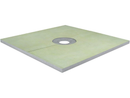 Profilitec Pre-Fabricated Shower Tray, Waterproof Curbless Shower Base with Pre-Sloped Surface, Lightweight XPS Foam Pan, 72 Inch x 72 Inch, Center Outlet (STC-TRAY183/183)