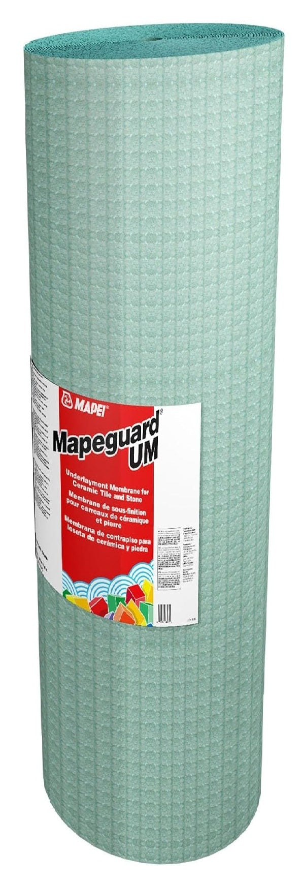 Mapei 2850910 Mapeguard UM Premium-Performance Vapor-Pressure-Equalizing Underlayment 108 Sq Ft Roll, Waterproofing and Uncoupling Membrane, 1/8" Anti-Fracture Crack Isolation, No-Curl Translucent Floor Mat for Tile Installation
