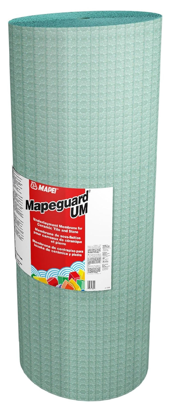 Mapei 2850930 Mapeguard UM 1/8 Inch Thick Uncoupling Crack Isolation and Waterproofing Membrane Underlayment Roll, 323 Sq Ft