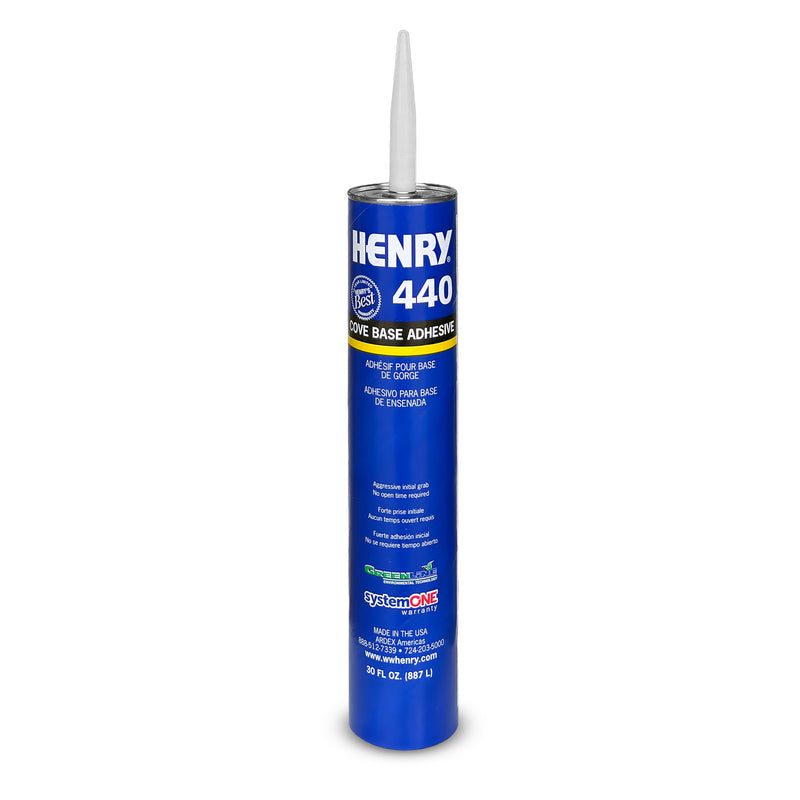 Ardex Henry 440 High Strength Cove Base Adhesive – Premium Wet-Set Glue, High-Performance Paste for Commercial and Residential Flooring Installation, 30 oz Cartridge (12107)