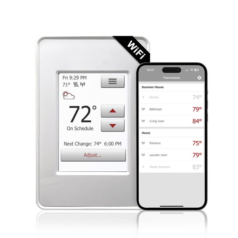 ARDEX FLEXBONE Smart WiFi Programmable Thermostat UH930 for Radiant Heating Floors, for 120V/240V Heating Cables