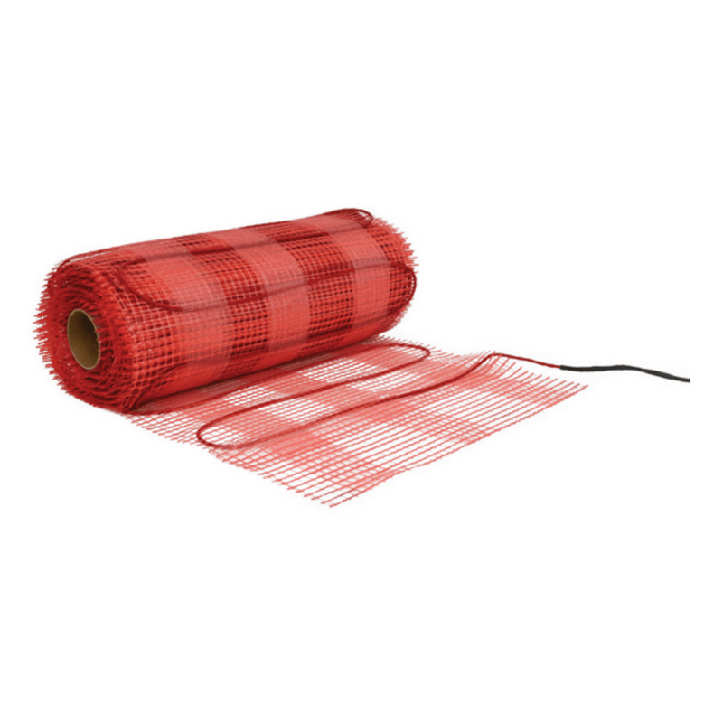 Nuheat Mesh Electric Radiant Floor Heating Kit: nVent Heating Cable 240V Pre-Attached To Adjustable Adhesive Mat with Nuheat Thermostat