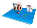 Mapei Electric Radiant Floor Heating Kit with Mapeheat Membrane, Thermostat, Underfloor Heat Cable and Safe Installation Tools