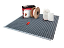 nVent Nuheat Electric Radiant Floor Heating Kit with Conductor WiFi Programmable Thermostat, Heat Membrane, Heat Cable, and Safe Installation Tools