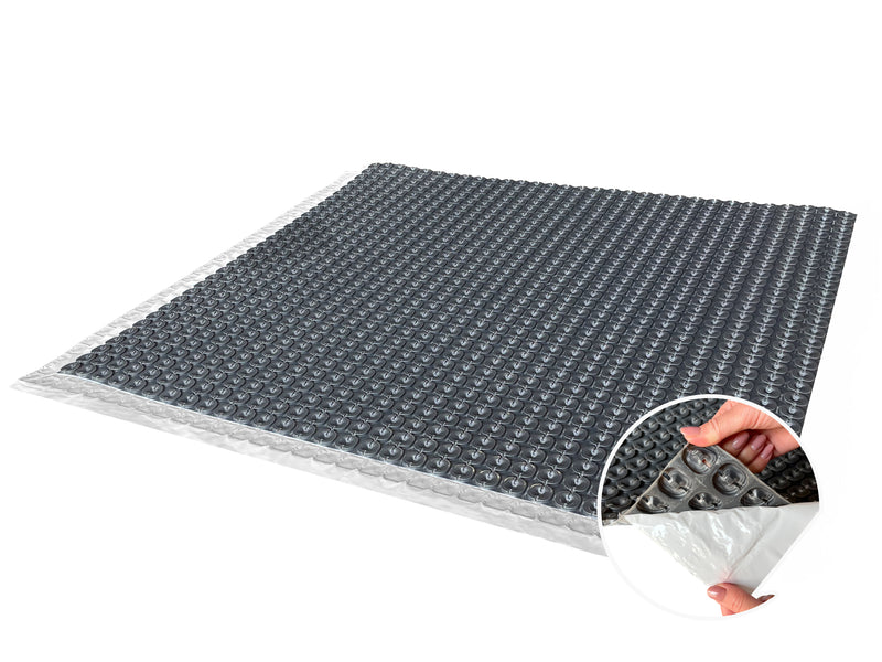 Chemelex NuHeat Peel & Stick Uncoupling Membrane 10.6 Sq Ft Sheet (39 in x 39 in) FG0800_1 Non-Woven Polypropylene Heating Pad, Waterproof Anti-Fracture Floor Underlayment for Heating Systems