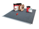 nVent Nuheat Electric Radiant Floor Heating Kit with AC0057 Element Non-programmable Thermostat, Heat Membrane, Heat Cable, and Safe Installation Tools