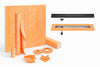 All-in-one Waterproof Linear Shower Kit with 48"x48" Center Tray, Off-set Drain, and Grate