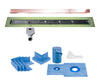 Profilitec Showertec Linear Shower Drain Kit with Offset Outlet Bonding Flange Channel Body, Grate Cover, Waterproofing Band, and Putty Knife