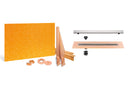 All-in-one Waterproof Linear Shower Kit with 36"x72" Off-set Tray, Drain, and Grate
