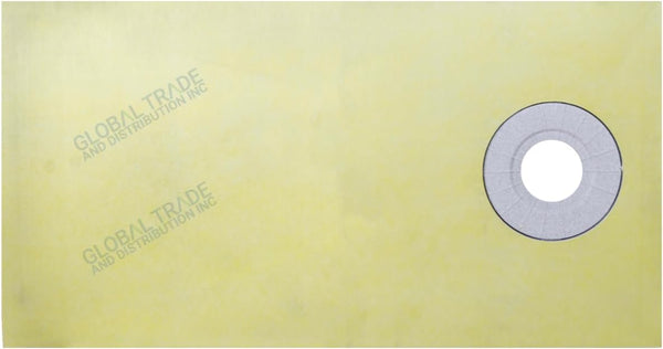 Profilitec Pre-Fabricated Shower Tray, Waterproof Curbless Shower Base with Pre-Sloped Surface, Lightweight XPS Foam Pan, 32 Inch x 60 Inch, Off-set Outlet (STC-TRAY81/152D)