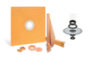 All-in-one Waterproof Shower Kit with 48"x48" Center Tray, 2" Flange and 4 " Drain Cover