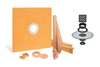 All-in-one Waterproof Shower Kit with 60"x60" Center Tray, 2" Flange and 4 " Drain Cover