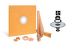 All-in-one Waterproof Shower Kit with 38"x38" Center Tray, 2" Flange and 4 " Drain Cover