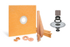 All-in-one Waterproof Shower Kit with 60"x60" Center Tray, 2" Flange and 4 " Drain Cover