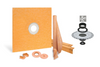 All-in-one Waterproof Shower Kit with 60"x60" Center Tray, 2" Flange and 4 " Drain Cover