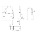 Pfister GT529-SMB Lita 1-Handle Pulldown Kitchen Faucet with Soap Dispenser, Matte Black