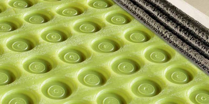 Profilitec Floortec Waterproof Uncoupling Membrane 323 Sq Ft Roll, 1/8" Thick, Translucent, Anti-Fracture Mat, Crack Isolation, Lay-Flat (No Curling) Flooring Underlayment for Tile Floors, Showers, Bathrooms, Ideal for Subfloor Protection (9 Rolls Bundle)