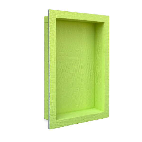 Profilitec Showertec STN Preformed Shower Niche Single-Cell XPS Core with Durable, Waterproof, Fiber-Reinforced Concrete Grid, 13 Inch x 20 Inch, STN33X51
