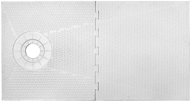 Prova 32" x 60" Shower Pan (Shower Tray) Waterproofing Board Assembly Kit with Drain, Prefabricated Tile Shower Base for Bathroom Renovation, Walk-In Showers, Easy Installation