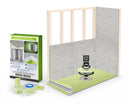 Profilitec Showertec Advanced Waterproof Shower Kit with Prefabricated Sloped Shower Tray, Drain Kit with Grate Assembly, STBO122X81 Lightweight Vapor-Tight Shower Wall Boards
