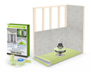 Profilitec Showertec Advanced Waterproof Shower Kit with Prefabricated Sloped Shower Tray, Drain Kit with Grate Assembly, STBO122X81 Lightweight Vapor-Tight Shower Wall Boards