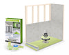 Profilitec Showertec Advanced Waterproof Shower Kit with Prefabricated Sloped Shower Tray, Drain Kit with Grate Assembly, STBO122X81 Lightweight Vapor-Tight Shower Wall Boards